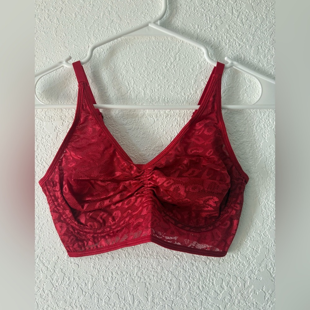 Ruby Ribbon Allure Demi Bra in Cherry Red Size 32 New